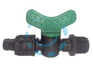 VALVOLA PER "TAPE" ALA CON MASCHIO E ATTACCO RAPIDO IN POLIPROPILENE - ø mm.16xM 1/2" - Marca  - Cod: 129732