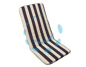 CUSCINO CIPRO A RIGHE BLU PER SEDIA RIPIEGABILE - cm.48x110h. spessore cm.3 - Marca  - Cod: 130271