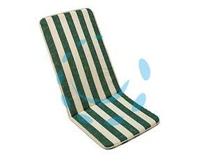 CUSCINO CIPRO A RIGHE VERDI PER SEDIA RIPIEGABILE - cm.48x110h. spessore cm.3 - Marca  - Cod: 130288