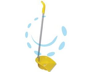 PALETTA RACCOGLI IMMONDIZIA RINFORZATA IN PLASTICA CON MANICO SNODATO - cm.27x25x80h. (10173) - Marca APEX - Cod: 135092