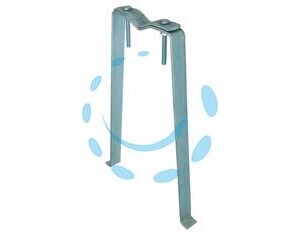 ZANCA DA MURARE AD "U" PER ANTENNA FISSA - tipo fissa cm.45 - Marca  - Cod: 140607