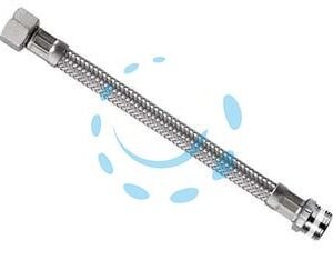 FLESSIBILE INOX PARIGI M1/2 - F1/2 "FLEXCORE" - M 1/2" F 1/2" cm.20 - Marca PARIGI - Cod: 144049