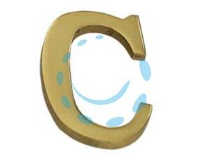 LETTERA ALFABETO "C" IN OTTONE LUCIDO - Marca - Cod: 147453