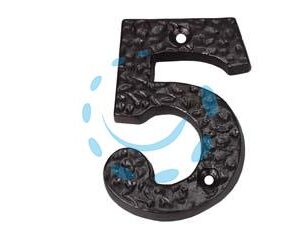 NUMERO CIVICO "5" IN FERRO NERO OPACO - Marca - Cod: 147606