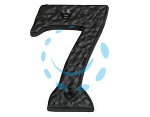 NUMERO CIVICO "7" IN FERRO NERO OPACO - Marca - Cod: 147620