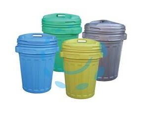 BIDONE CON COPERCHIO A VITE LT.70 - lt.70 colore blu, cm.50x68h. - Marca  - Cod: 148481