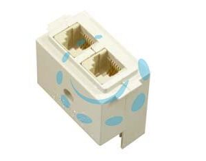 PRESA TELEFONO DOPPIA "VENUS" - RJ12 6 contatti (7109) - Marca MARLANVIL - Cod: 150316