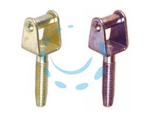 CAVALLOTTI CON RULLO E VITE ANUBA - mm.15 di altezza - vite mm.35 acciaio ottonato - Marca IBFM - Cod: 153751