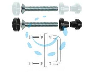 FISSAGGIO SINGOLO PER LEGNO-ALLUMINIO - mm.300/350 in nylon colore nero - Marca  - Cod: 157711