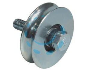 RUOTA CANCELLI GOLA TONDA 1 CUSCINETTO A SFERA ART.400 - ø mm.60x17 - portata Kg.100 - Marca COMBI - Cod: 164474