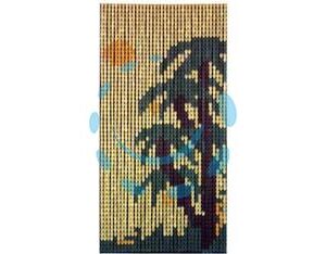 TENDA ANTI MOSCHE A PIASTRINA "PALME" - 36 strisce per 63 piastrine - cm.100x220h. - Marca VETTE - Cod: 164498