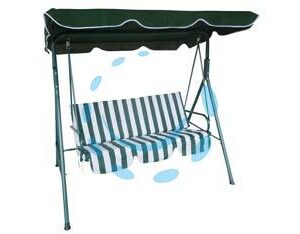 DONDOLO A TRE POSTI CON CUSCINO - cm.182x110x154h. colore verde - Marca VETTE - Cod: 167116