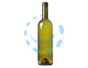 BOTTIGLIA BORDOLESE IN VETRO VERDE TONDA PER VINO - capacità lt.0,75 - Marca  - Cod: 167123