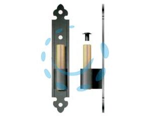 CARDINE A LEGNO PER BANDELLA SU LAMA A FILO PERNO FISSO - mm.26x160h. perno ø mm.12 -ferro verniciato nero - Marca DIDIEFFE - Cod: 169097