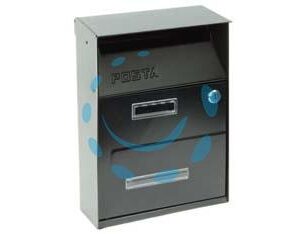 CASSETTA POSTALE PORTARIVISTE PER ESTERNI NERA - cm.21,5x10,5x33h. - colore nero - Marca QUALITY - Cod: 170918