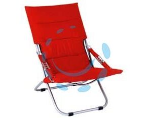 SEDIA POLTRONA ACCIAIO PIEGHEVOLE ROSSO - cm.50x94x63h. - Marca VETTE - Cod: 181969