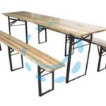 tavolo cm.220x70x77h. - panche cm.220x25x47h. - Cod: 183130 - 1 pz