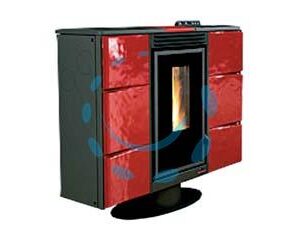 STUFA A PELLET ELISIR CANALIZZATA 7 KW BORDEAUX - misure cm.97,4x30,4x85,1h. - peso Kg.150 - Marca NORDICA - Cod: 187671