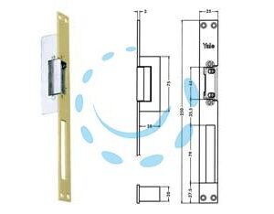 INCONTRO ELETTRICO 67F0 - cm.25 acciaio finitura oro (Y67F0508) - Marca YALE - Cod: 189514