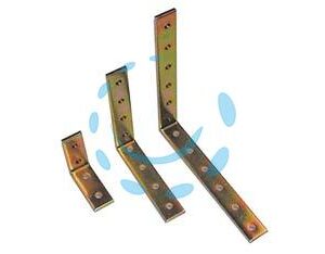 LASTRINA AD ANGOLO FORATA IN ACCIAIO TROPICALIZZATO - mm.50x50x20 - Marca  - Cod: 203340