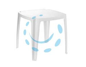 TAVOLO DA GIARDINO "75X75" BIANCO CM.75X75X72H. - cm.75x75x72h. - peso kg.5,9 - Marca  - Cod: 206808