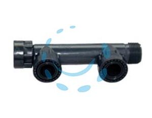 RACCORDI MANIFOLD PVC CON ORING - 2 uscite con ghiera 1" - Marca RAIN - Cod: 207218