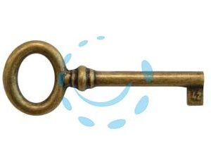 CHIAVI PER MOBILI MOD.33728 IN OTTONE FLORENCE - mm.29x69 lunghezza gambo mm.34 - Marca METALSTYLE - Cod: 211239