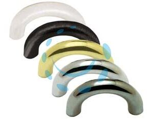 MANIGLIE PER MOBILI AD ARCHETTO FISSE IN ZAMA - interfori mm.32 colore bianco lucido - Marca  - Cod: 211246