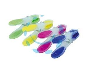 MOLLETTE BIANCHERIA FLOWER SOFT IN PLASTICA CON GRIP MORBIDO - in busta da pz.12 - Marca LADY DOC - Cod: 216784