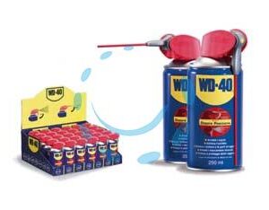 WD-40 LUBRIFICANTE SPRAY MULTIUSO 5 FUNZIONI ML.250+40 GRATIS - ml.250+40 spray c/erogatore a doppia posizione - Marca WD40 - Cod: 219846