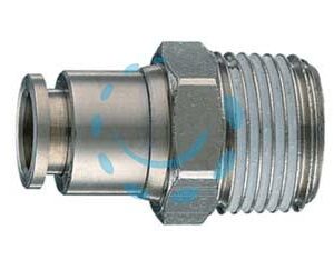 RACCORDO DRITTO CON INNESTO AUTOMATICO E FILETTATO MASCHIO CONICO - attacco conico 1/4"M ø mm.8 art.50/A4 - Marca ANI - Cod: 221702