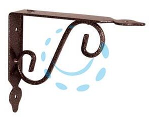 MENSOLE ORNAMENTALI BRACKETS EXTRA STRONG NERO/BRONZO - mm.140x25x110h. (5"x4") - Marca - Cod: 222549