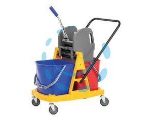 CARRELLO LAVAPAVIMENTO MOCIO STRIZZATORE "CLEAN HARD" - lt.34 di capienza - cm.71x43x95h. - Marca XTRA - Cod: 226103