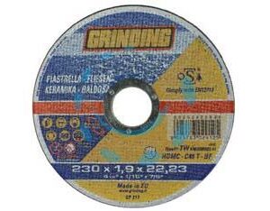 DISCHI DA TAGLIO SOTTILE CENTRO PIANO PER MARMO Ø MM.230 - ø mm.230x1,9 foro 22,2 da taglio per marmo - Marca GRINDING - Cod: 227841