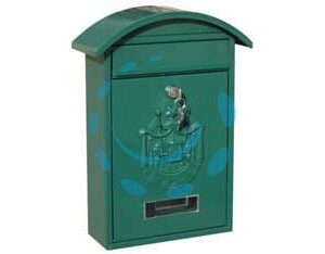 CASSETTA POSTALE CON TETTO E CHIAVE A CILINDRO PER ESTERNI VERDE - cm.21x6x31h. - colore verde - Marca QUALITY - Cod: 229593