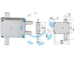DEVIATORE DOPPIO PERNO A PIASTRA 201/50 - DX (201/50/D) - Marca CIPIERRE - Cod: 229944