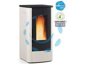 STUFA A PELLET DAHIANA PLUS CANALIZZATA 10 KW AVORIO (CONTO TERMICO) - misure cm.52,5x60,2x108h. - peso Kg.160 - Marca NORDICA - Cod: 232005