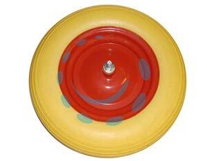 RUOTA PER CARRIOLA PU PIENA PERNO MM.12X170 - perno mm.12x170, interasse mm.110 - Marca ALTE - Cod: 233521