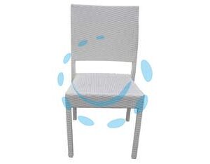 SEDIA DA GIARDINO IN PE-RATTAN - cm.47,5x57x91h. - colore bianco - Marca VETTE - Cod: 238694
