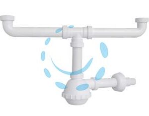 SIFONE MOPLEN A FIASCO 2 VIE - 1"1/2 per lavello - Marca  - Cod: 243605