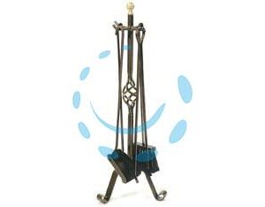 SET 4 ATTREZZI PER CAMINO DECORO PIGNA CON TREPPIEDI - cm.70h. - Marca  - Cod: 245883
