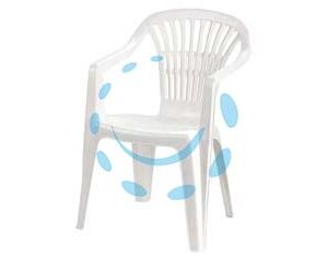 SEDIA POLTRONA DA GIARDINO "LYRA" BIANCA - cm.56x57x80h. - peso kg.2,75 - Marca  - Cod: 246781