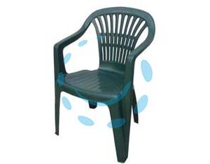 SEDIA POLTRONA DA GIARDINO "LYRA" VERDE - cm.56x54x80h. - peso kg.2,75 - Marca  - Cod: 246798