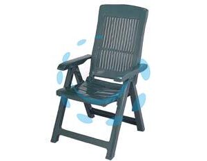SEDIA POLTRONA DA GIARDINO "TAMPA" VERDE - cm.60x61x109h. - peso kg.6 - Marca - Cod: 246835