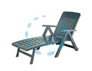LETTINO DA GIARDINO "SMERALDO" VERDE - cm.72x189x96h. - peso kg.10,6 - Marca  - Cod: 246866