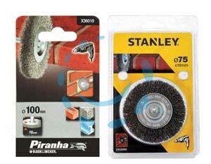 SPAZZOLA CIRCOLARE PER TRAPANO - ø mm.50 codolo mm.6 (STA36020) - Marca STANLEY - Cod: 248044