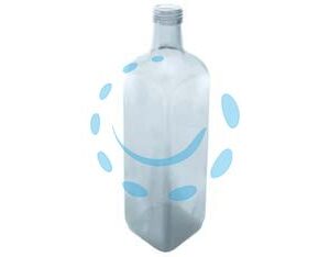 BOTTIGLIA MARASCA IN VETRO QUADRA PER OLIO TRASPARENTE - capacità lt.0,10 - tappo 24 - Marca  - Cod: 359054