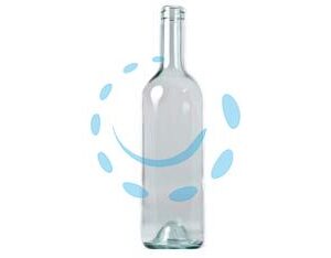 BOTTIGLIA BORDOLESE IN VETRO TRASPARENTE TONDA PER VINO - capacità lt.0,75 - Marca  - Cod: 253376