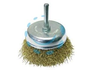 SPAZZOLA A TAZZA FILI ACCIAIO PER TRAPANO EXTRA - ø mm.50 codolo mm.6 - Marca EXCEL - Cod: 256162