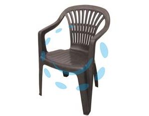 SEDIA POLTRONA DA GIARDINO "LYRA" ANTRACITE - cm.56x54x80h. - peso kg.2,75 - Marca - Cod: 262972